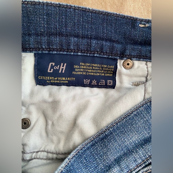 CITIZENS OF HUMANITY Dani Cropped Straight Leg Jeans Low-rise in Blue Sz 27 - Picture 11 of 14